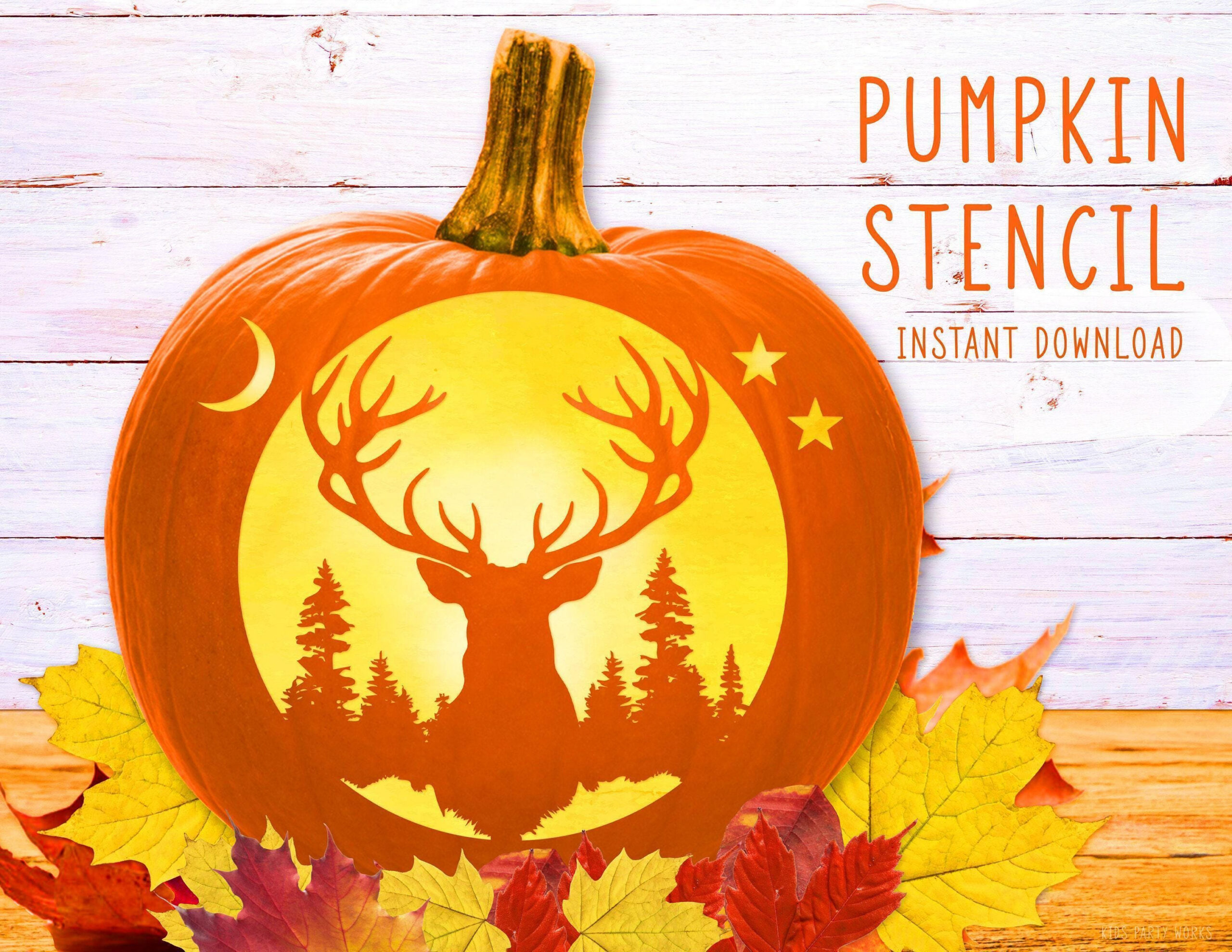 Deer Pumpkin Stencil, Deer Pine Trees Printable Stencil, Jack O inside Free Printable Deer Pumpkin Stencils