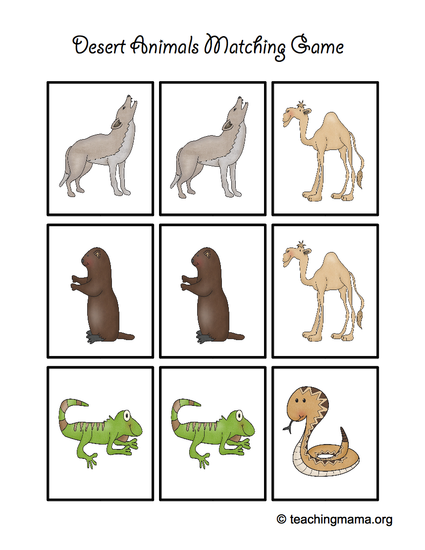 Desert Animal Printables - Teaching Mama with regard to Free Printable Desert Animals