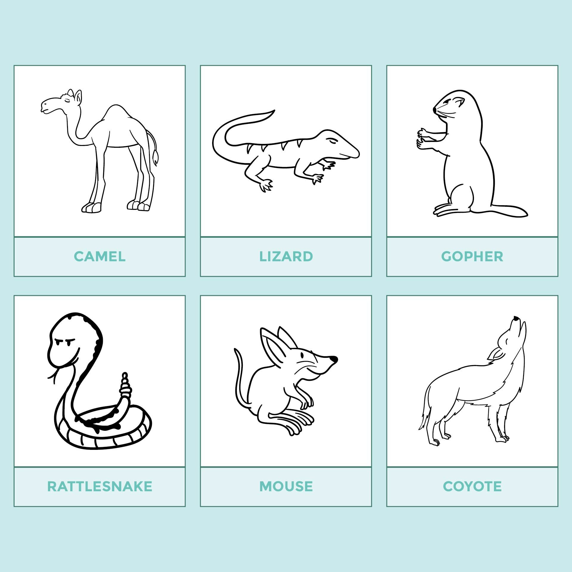 Desert Diorama - 10 Free Pdf Printables | Printablee - Worksheets in Free Printable Desert Animals