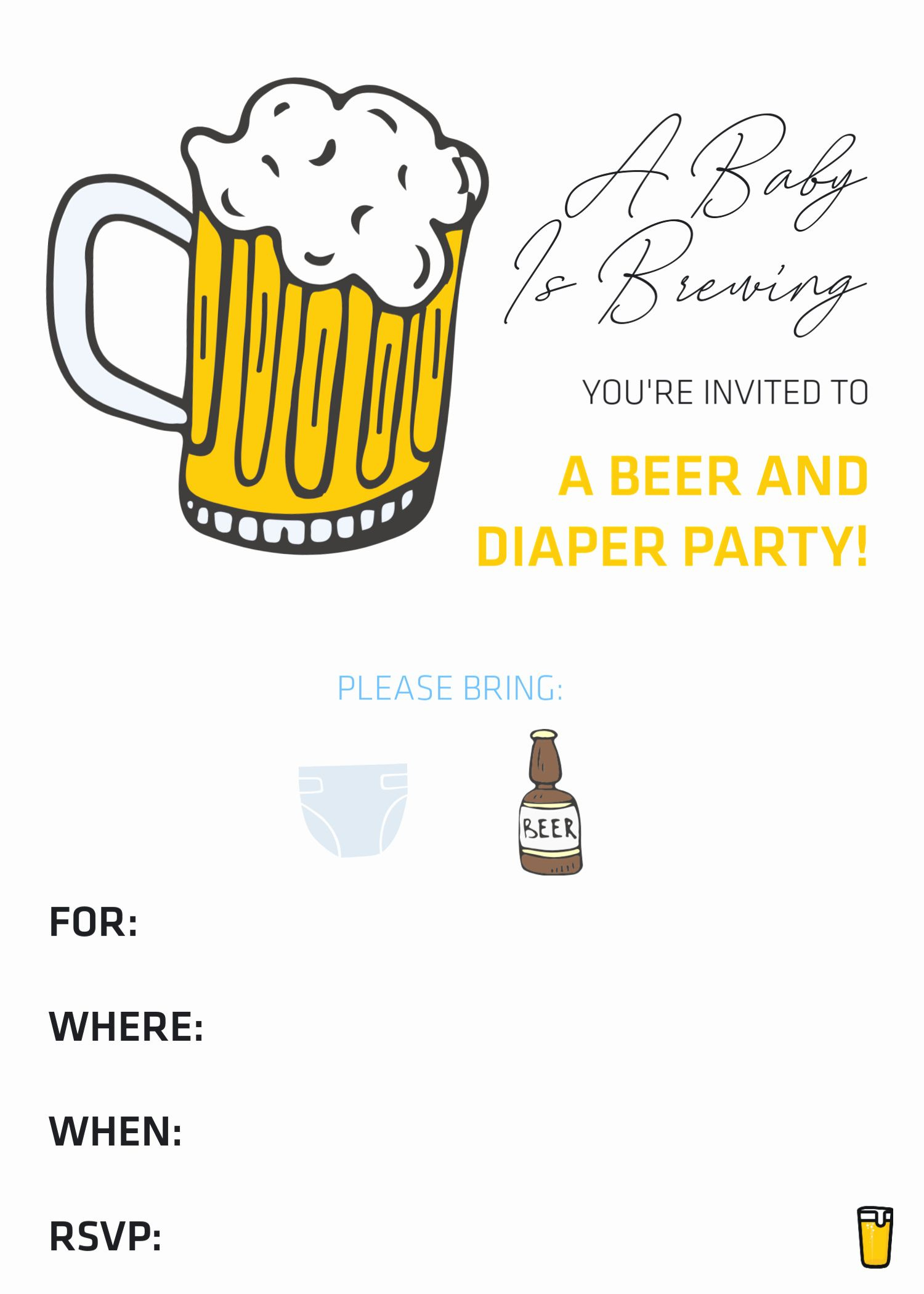 Diaper Shower Invites Free Printable Diaper Invitation Template regarding Free Printable Diaper Invitation Template