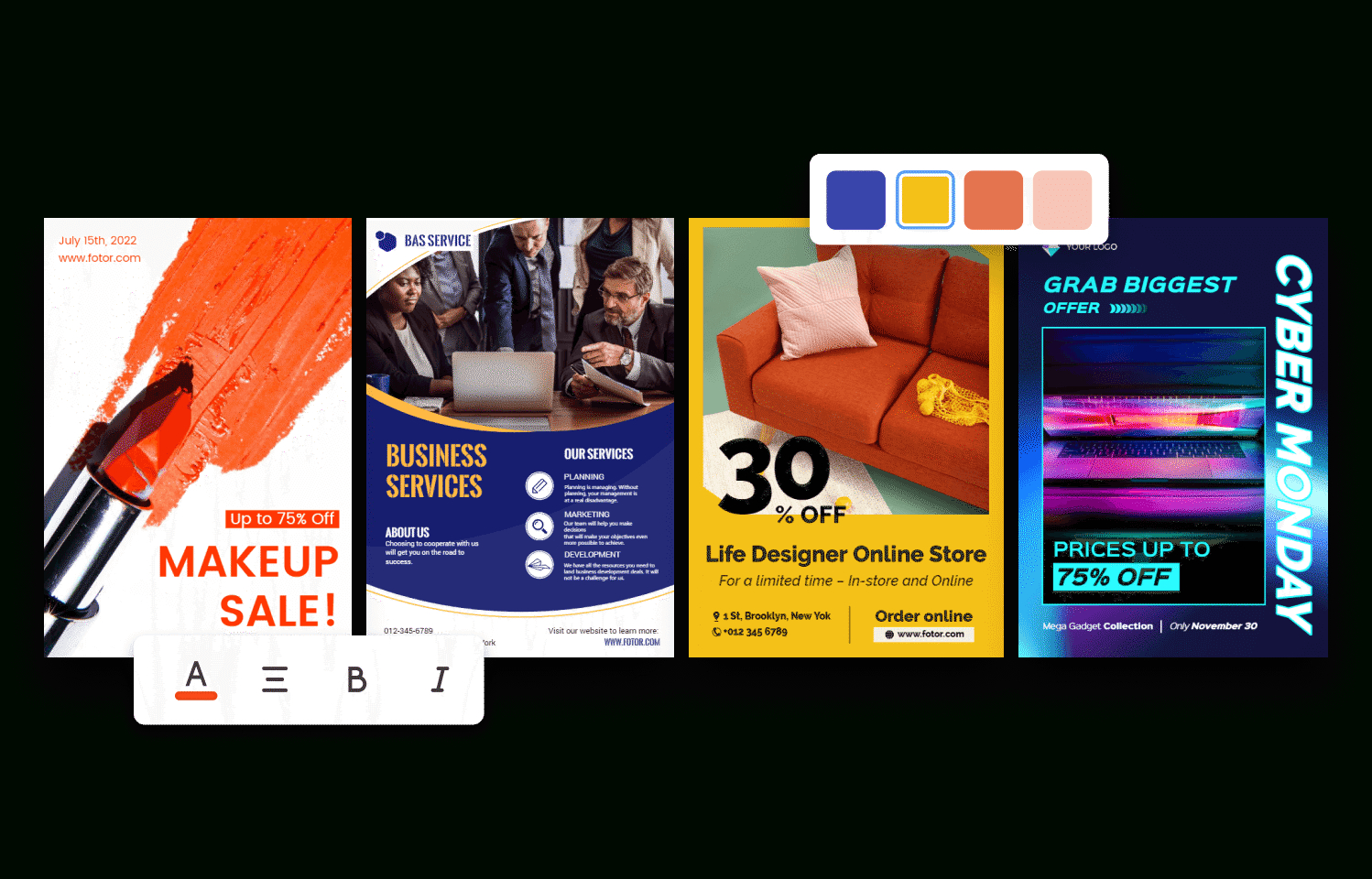 Digital Poster Maker | Make Your Own Poster Online Free | Fotor with regard to Make Posters Online Free Printable