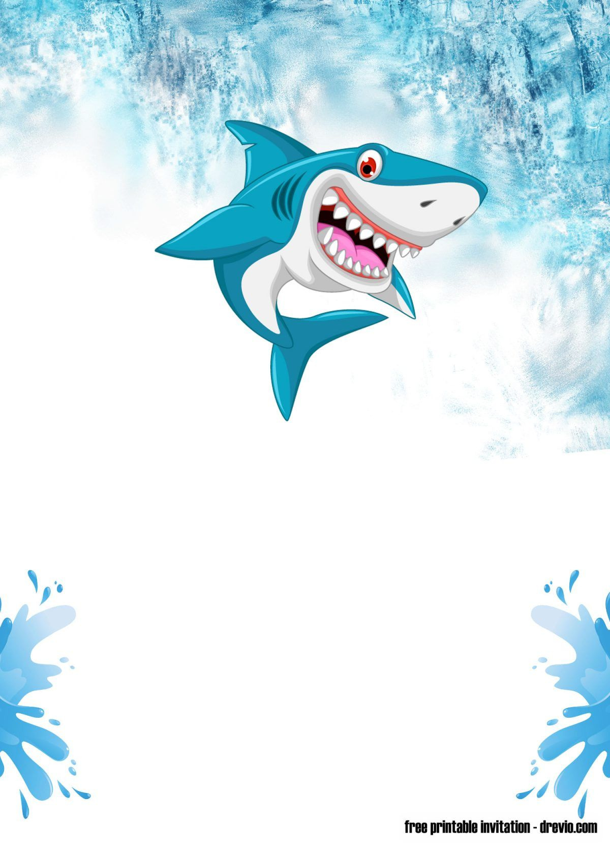 Discover 15 Shark And Cake Shark Ideas | Animated Shark, Shark regarding Shark Invitations Free Printable