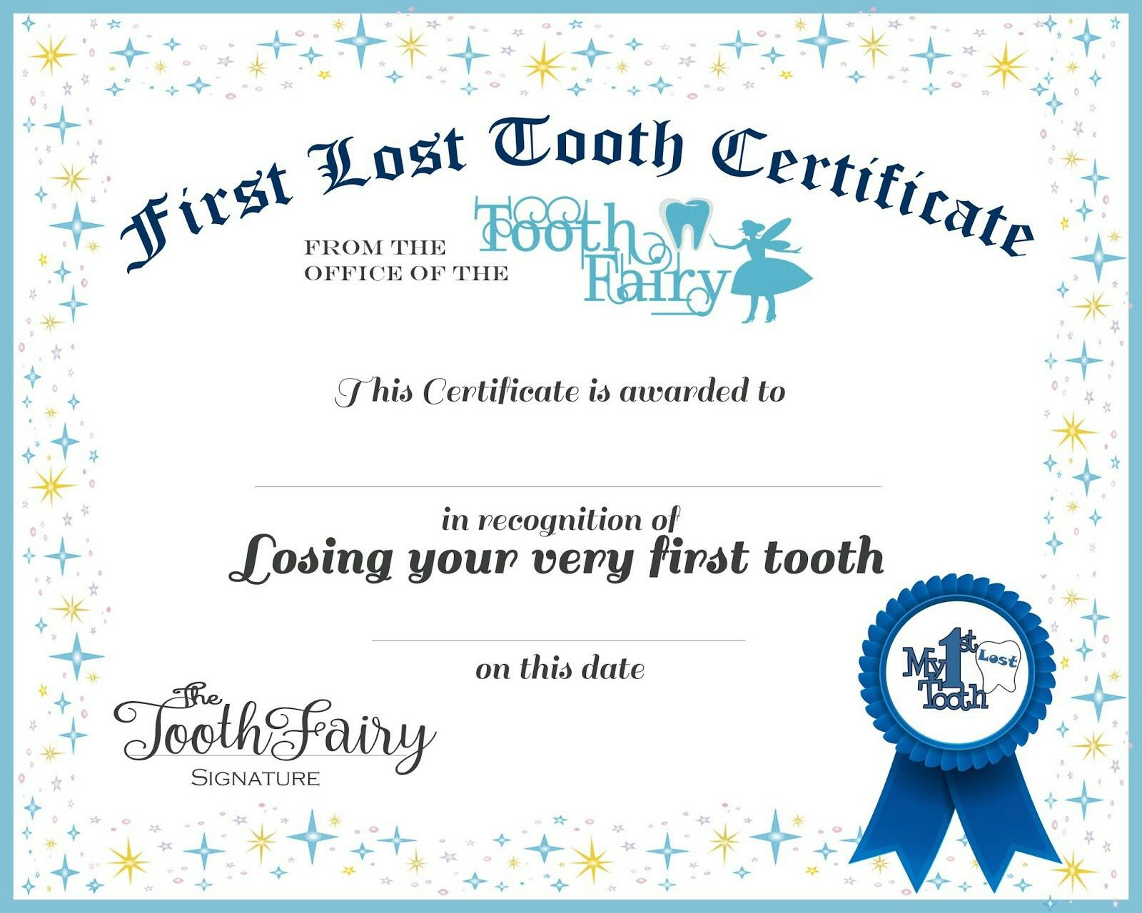 Discover 19 Tooth Fairy Certificate Ideas And Tooth Fairy Letter in Free Printable First Lost Tooth Certificate
