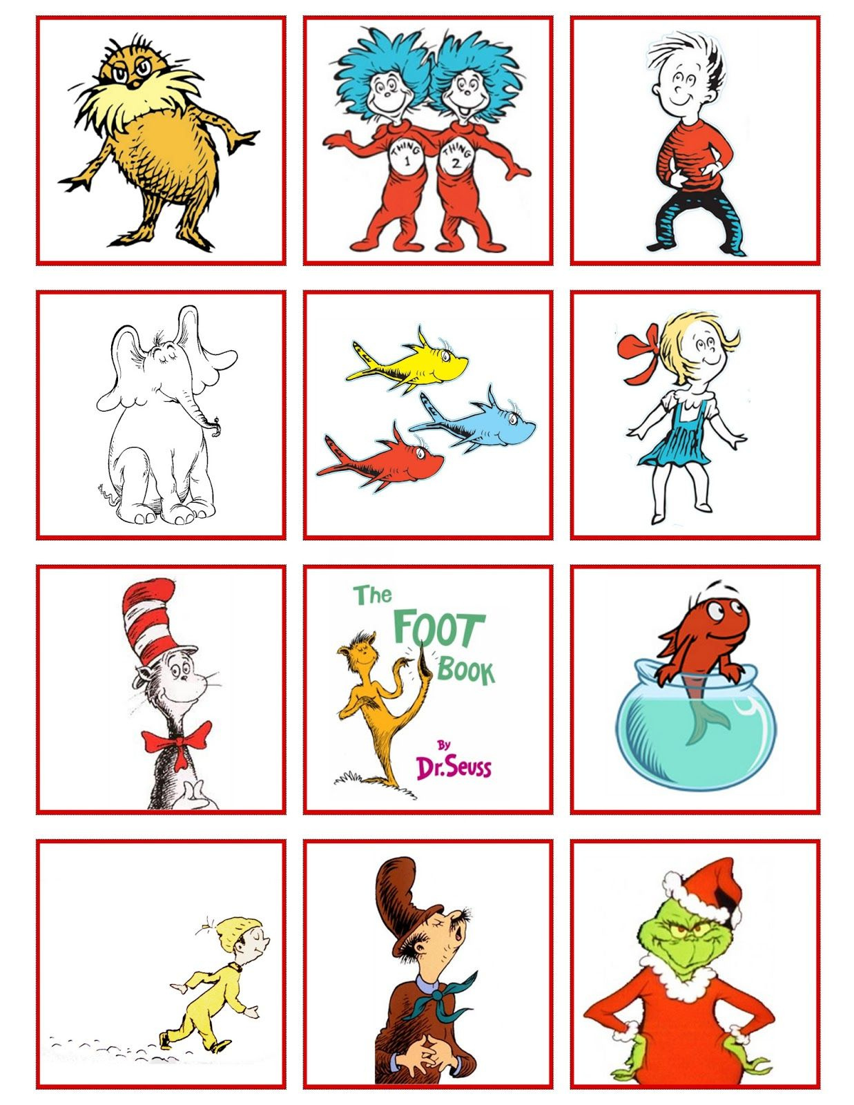 Discover 260 Dr. Seuss And Dr Seuss Birthday Party Ideas | Dr with regard to Free Printable Dr Seuss Characters