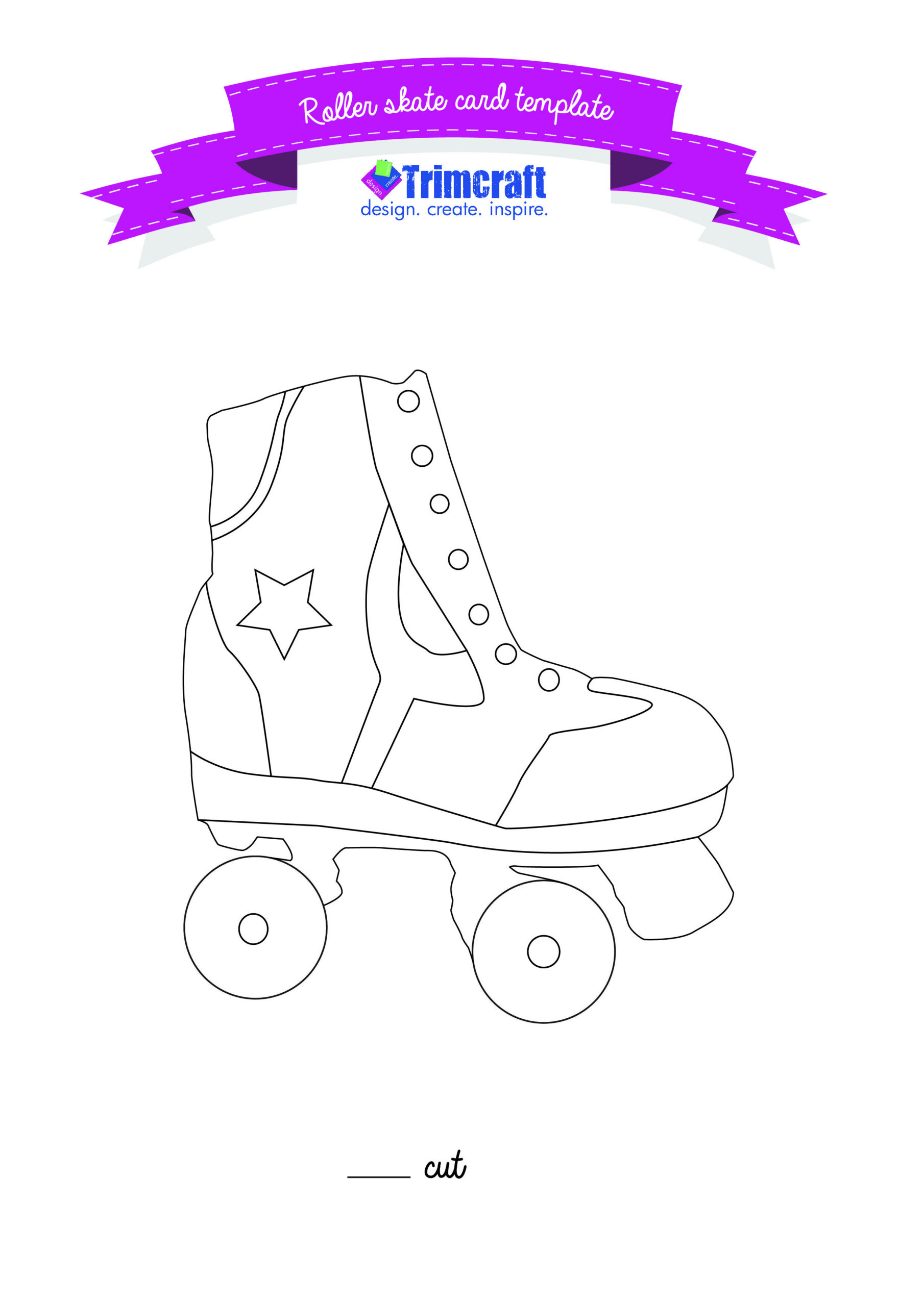 Discover 8 Skate Cut Outs And Roller Skate Cake Ideas | Skate in Free Printable Roller Skate Template