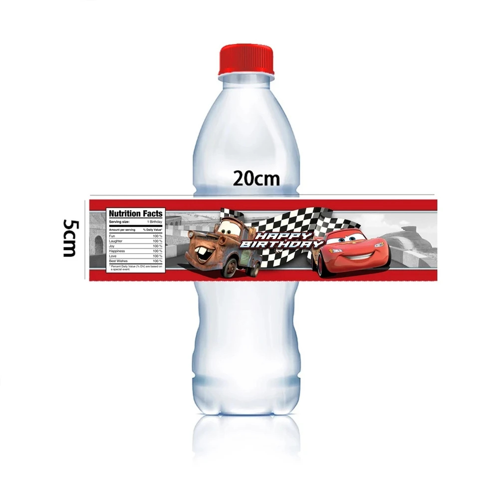Disney Cars Stickers Kit Water Bottle Labels Sticker Party Supplies  Lightning Mcqueen Boys Girls Baby Shower Birthday Decoration - Aliexpress intended for Free Printable Disney Cars Water Bottle Labels