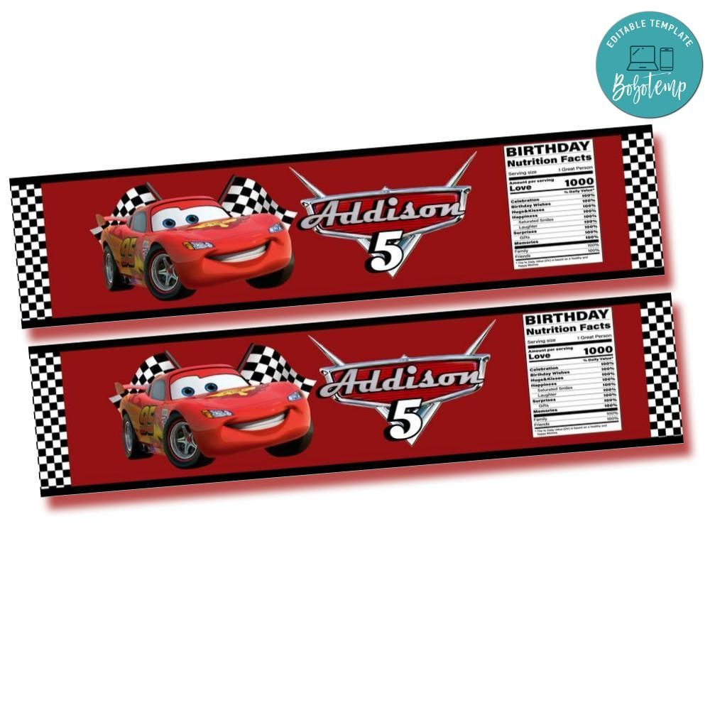 Disney Cars Water Bottle Label Template Diy | Bobotemp with Free Printable Disney Cars Water Bottle Labels