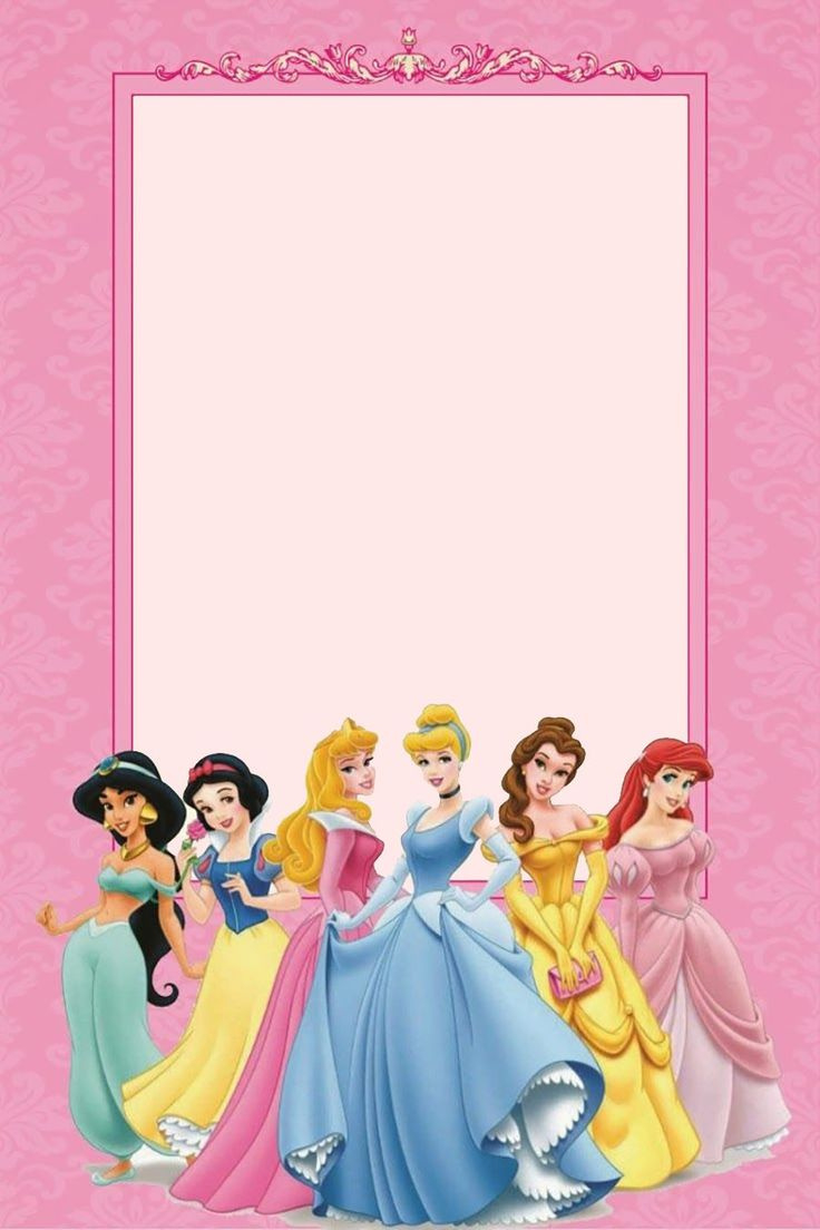 Disney Princesses Birthday Invitation Template - Free Invitation within Free Princess Printable Invitations