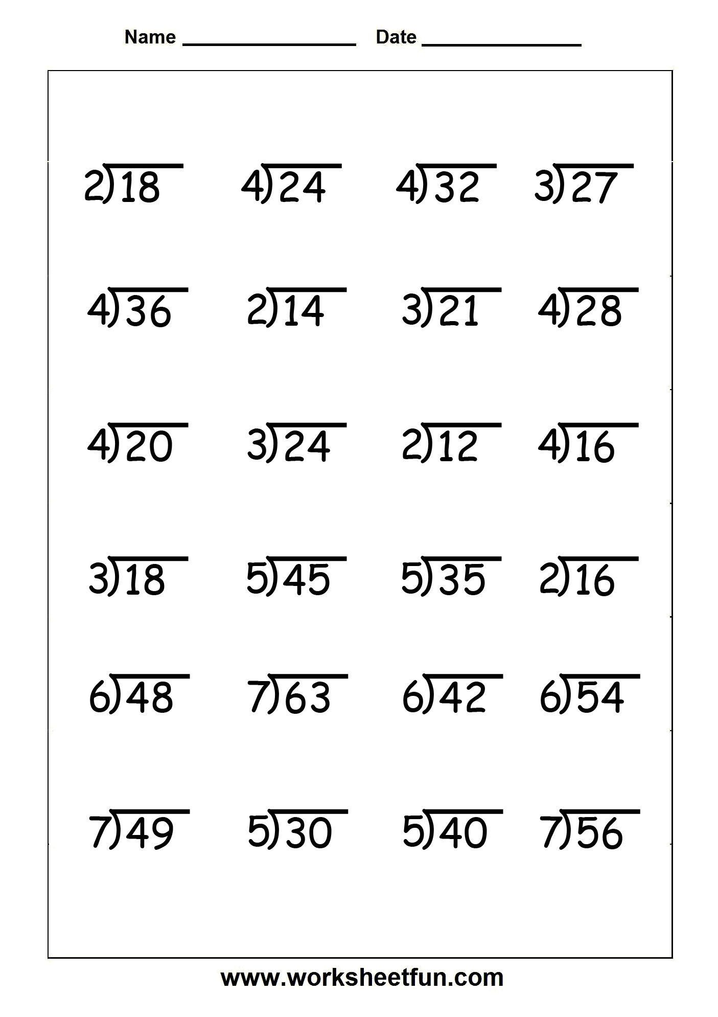 Division - 4 Worksheets | Free Printable Math Worksheets, Division pertaining to Free Printable Division Worksheets For 4Th Grade