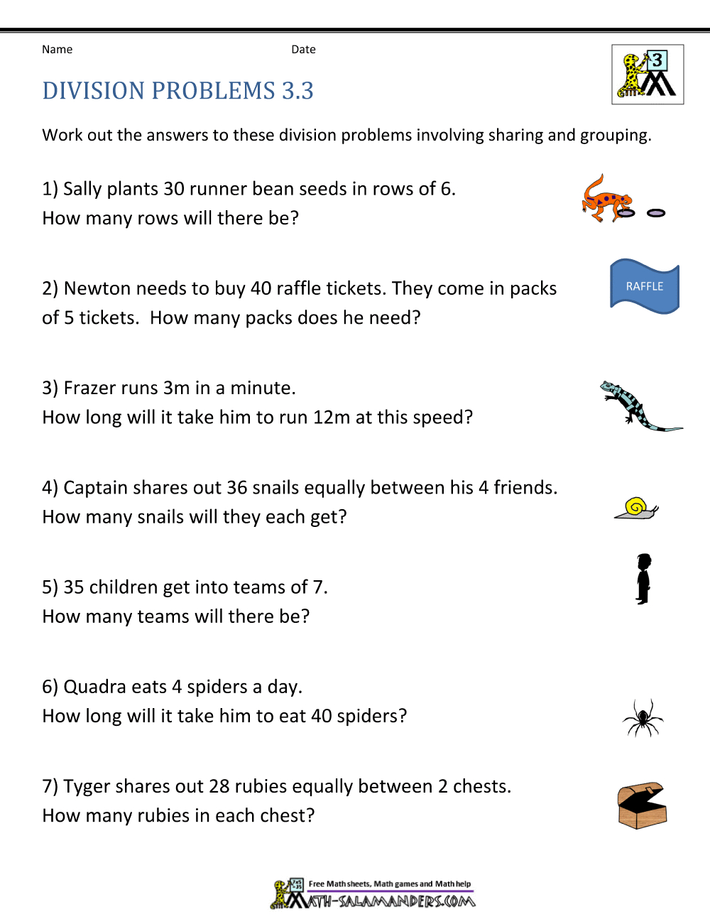 Division Worksheets Grade 3 regarding Free Printable Division Word Problems Worksheets For Grade 3