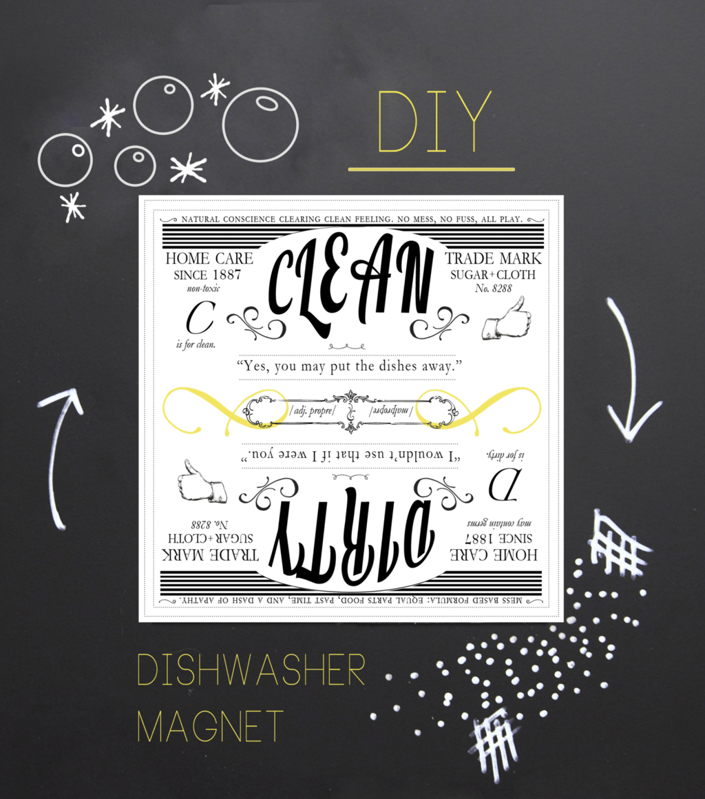 Diy Clean & Dirty Dishwasher Magnet With Free Printable Template inside Free Printable Clean Dirty Dishwasher Sign