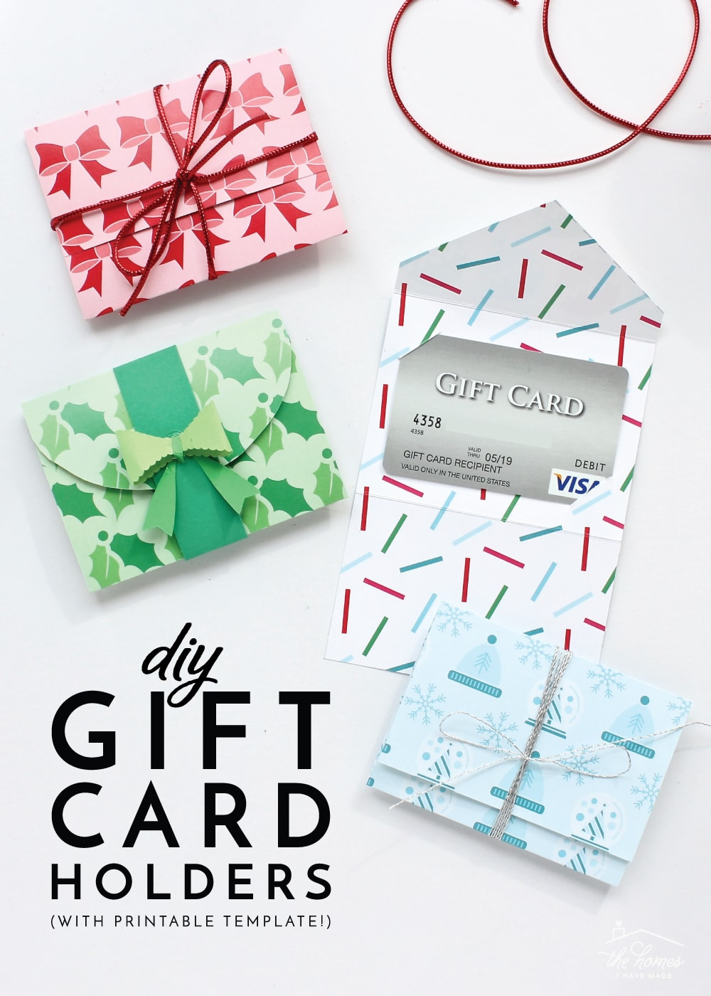 Diy Gift Card Holders (With Printable Template!) - The Homes I regarding Free Printable Gift Card Envelope Template