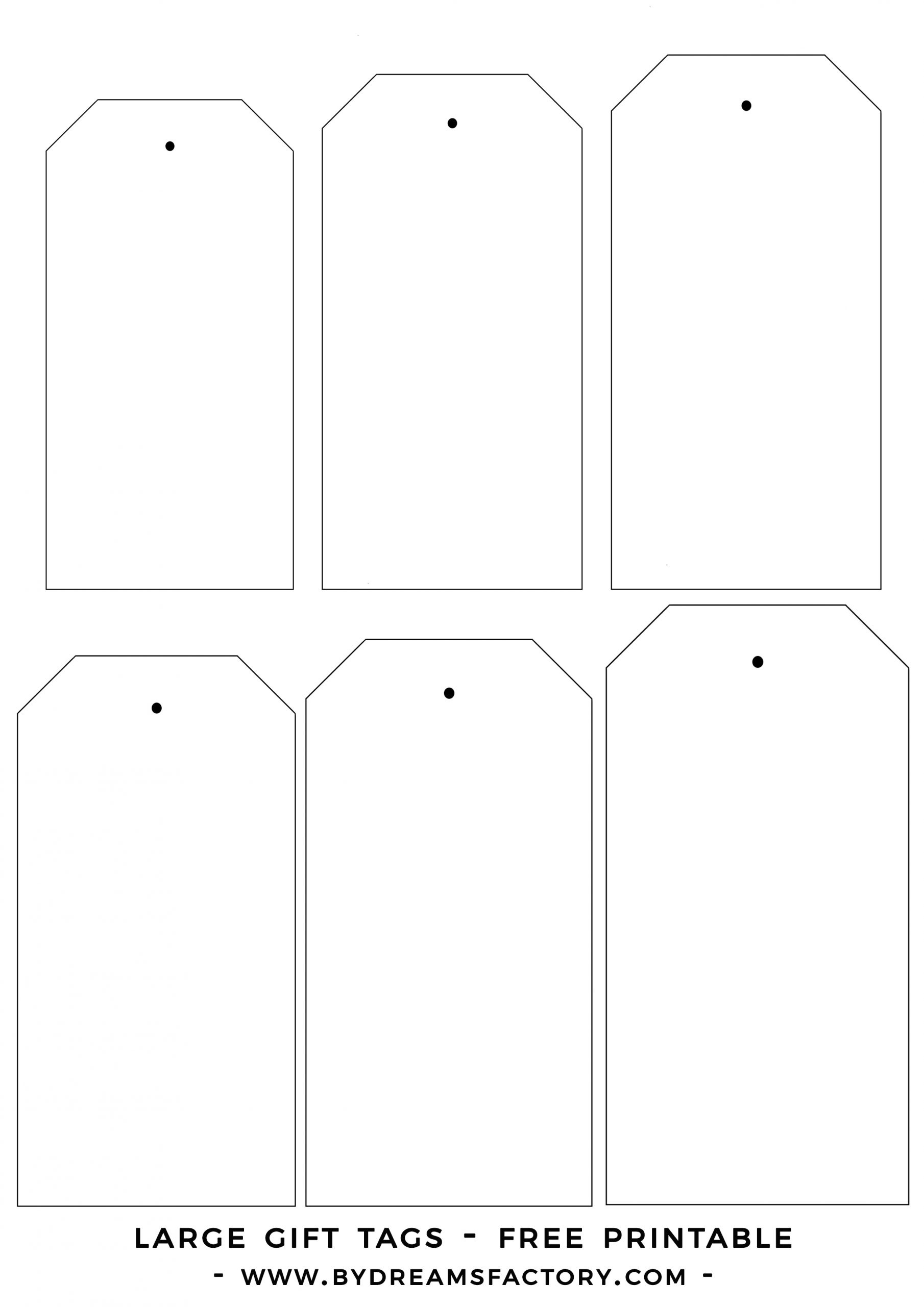 Diy Large Gift Tags - Free Printable! - Dreams Factory regarding Free Printable Gift Tags Templates