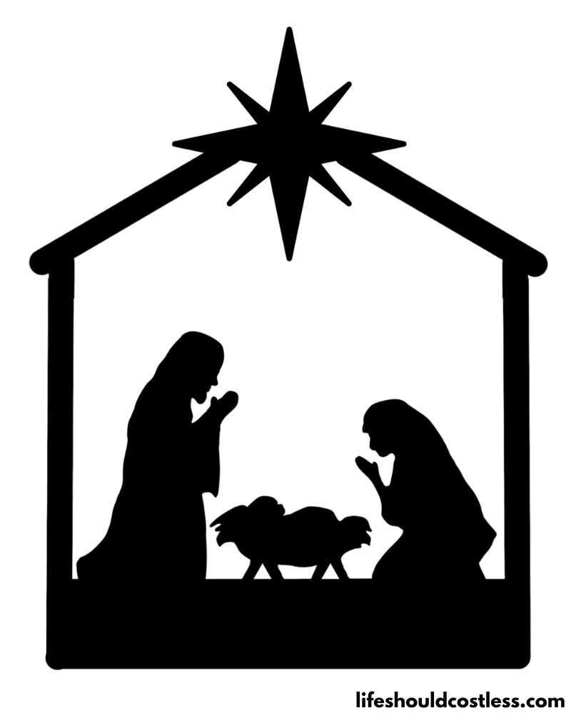 Diy Outdoor Nativity Scene (Free Printable Pdf Template) - Life in Free Printable Nativity Silhouette