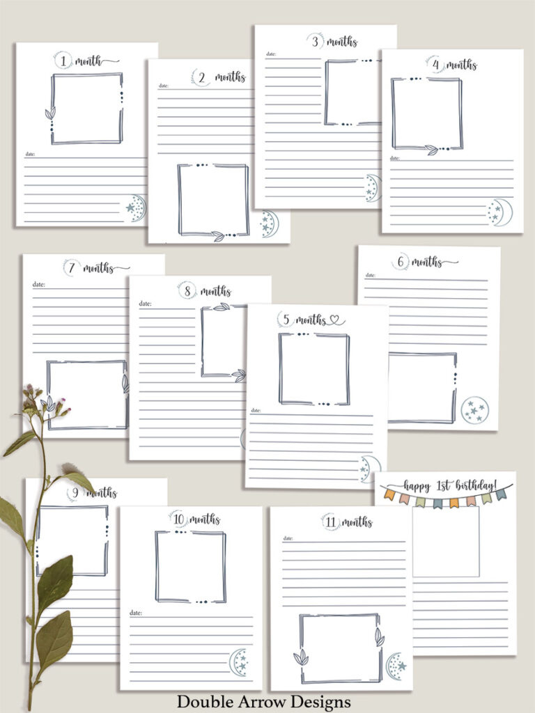 Diy Printable Baby Book Pages Perfect Gift For A Mom To Be - regarding Free Printable Baby Scrapbook Pages