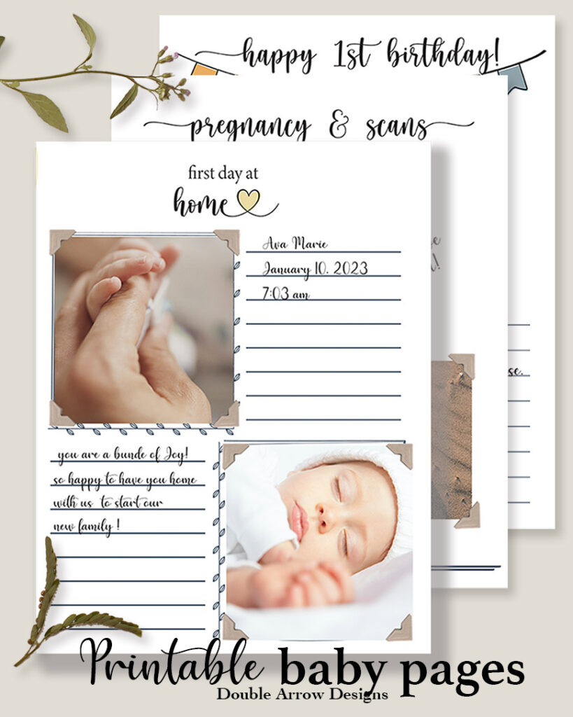 Diy Printable Baby Book Pages Perfect Gift For A Mom To Be - within Free Printable Baby Scrapbook Pages