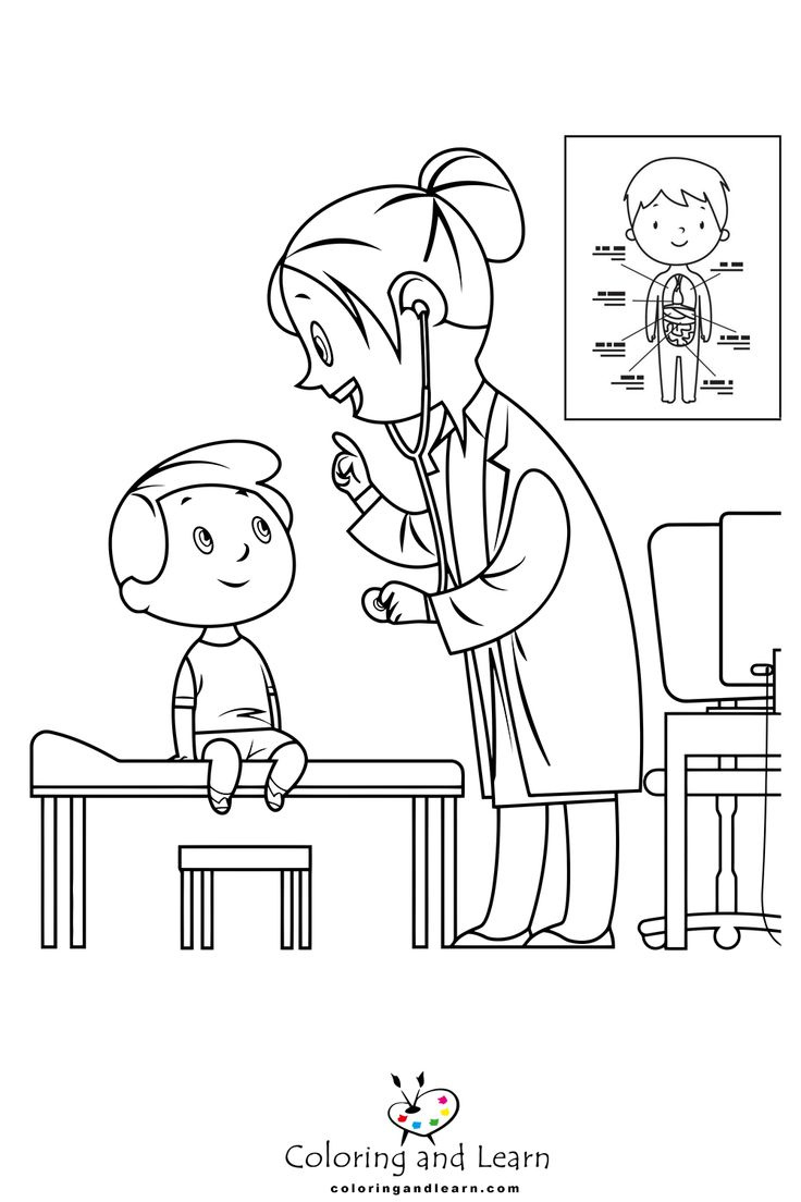 Doctor Coloring Pages - Coloringandlearn with regard to Doctor Coloring Pages Free Printable