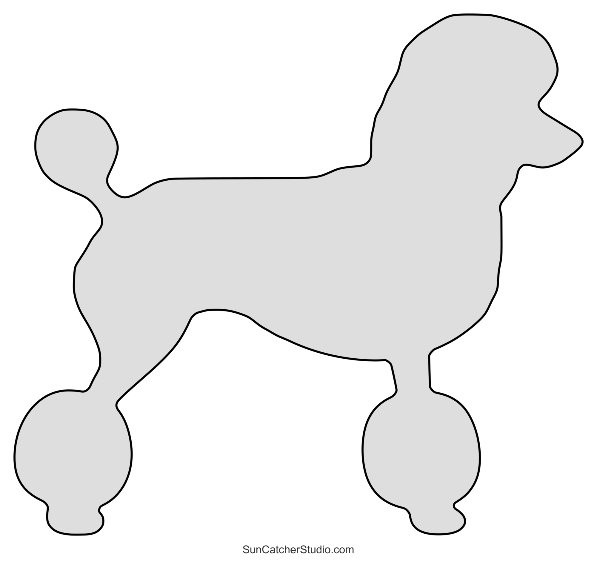 Dog Patterns, Templates, Silhouettes (Free Jpg, Png, Svg) – Free throughout Free Printable Poodle Template