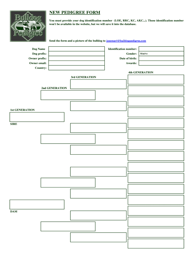 Dog Pedigree Template: Fill Out & Sign Online | Dochub intended for Free Printable Dog Pedigree Generator