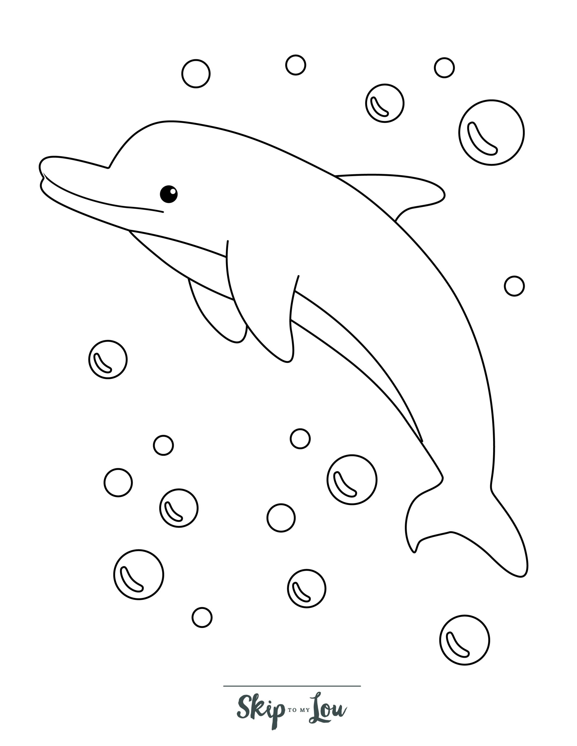Dolphin Coloring Pages - Free Printable Images For Kids | Skip To in Dolphin Coloring Sheets Free Printable