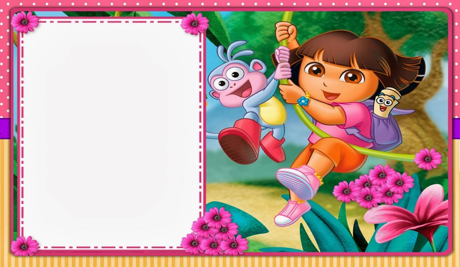 Dora The Explorer: Free Printable Invitations, Boxes And Party for Dora Birthday Cards Free Printable