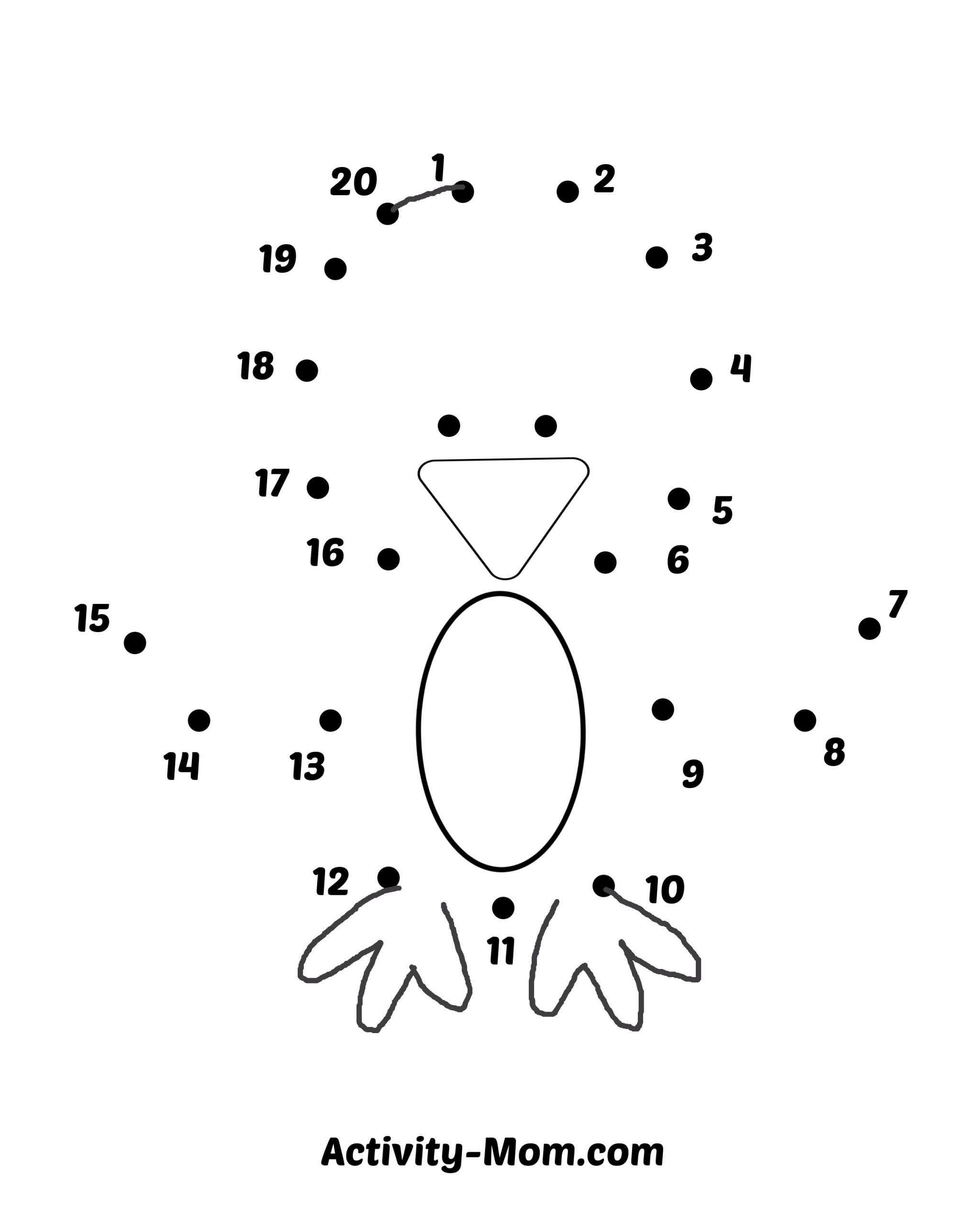 Dot To Dot Worksheets Numbers 1 To 20 (Free Printable) - The with regard to Free Printable Dot To Dot Easy