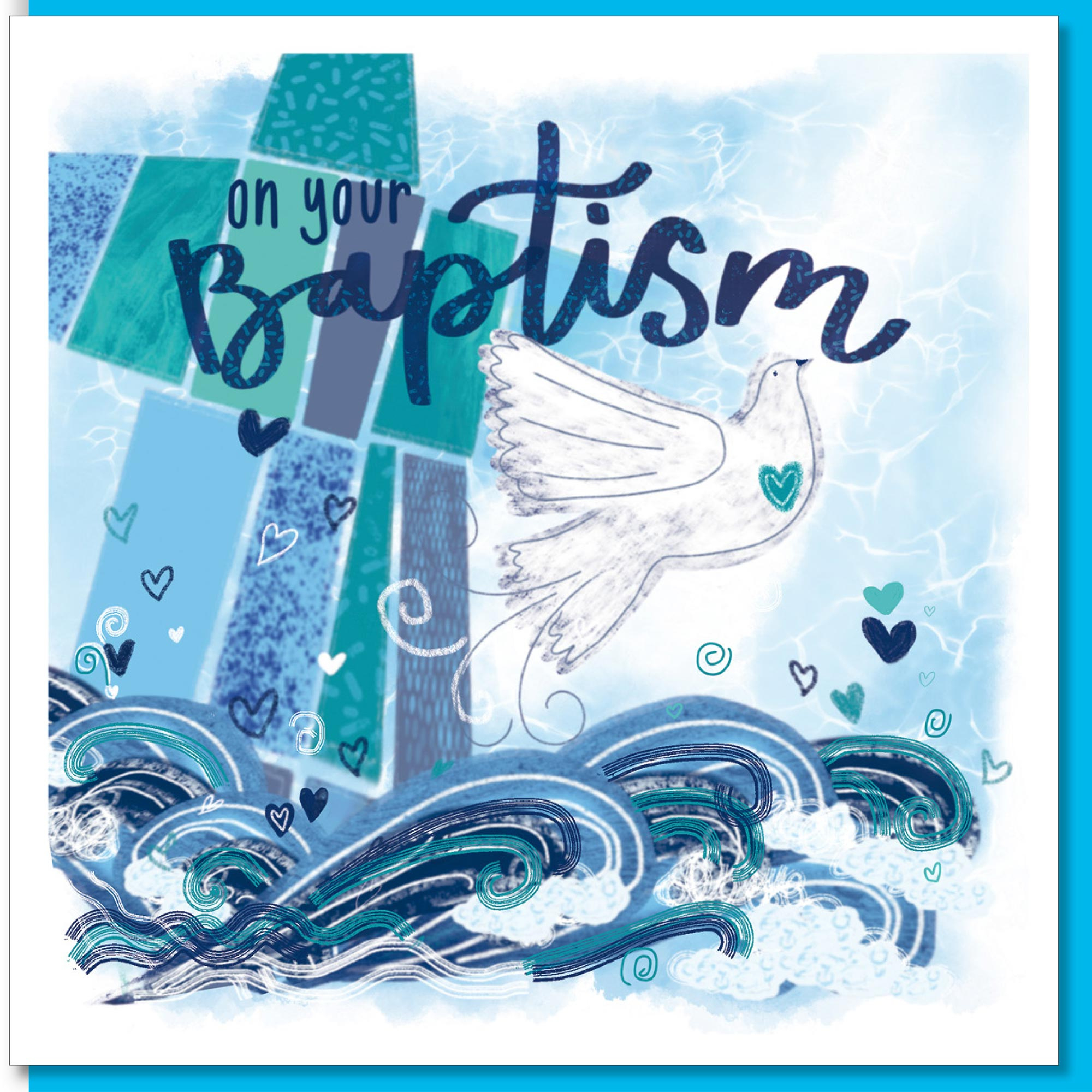 Dove & Water Baptism Card - Just Cards Direct | Christian in Free Printable Baptism Greeting Cards
