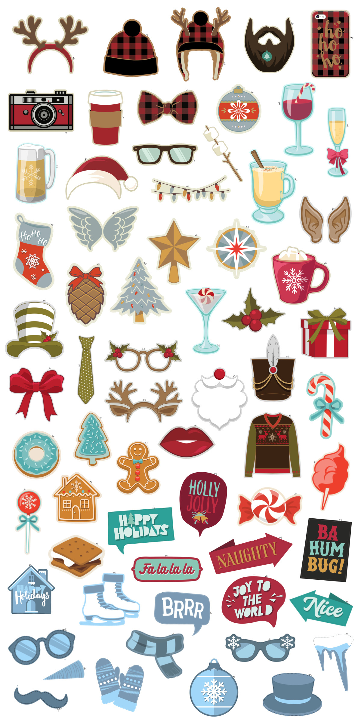 Download All Our 65 Fun Free Printable Christmas Photo Booth Props throughout Free Printable Christmas Props