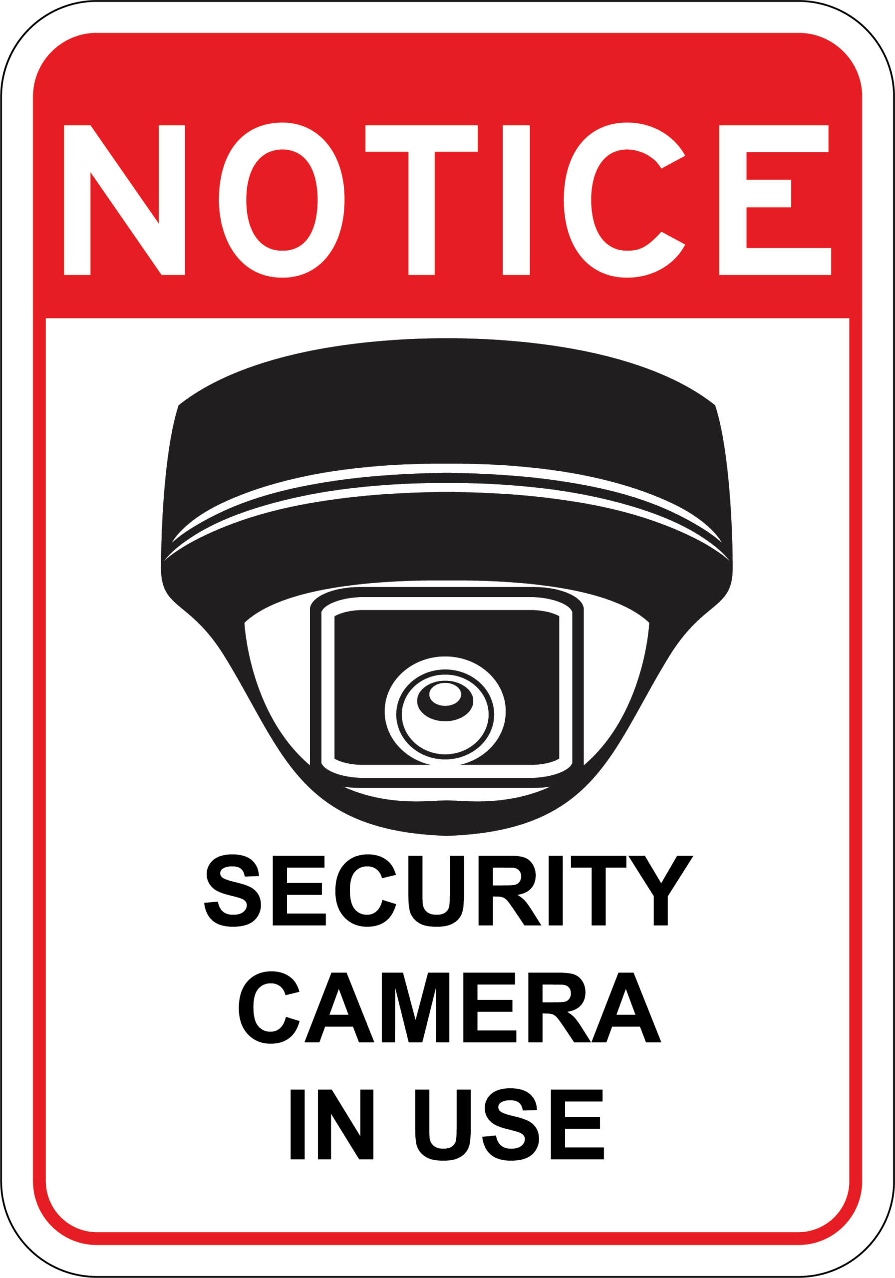 Download Cctv Camera Label.black Video Surveillance Sign On White in Printable Video Surveillance Signs Free