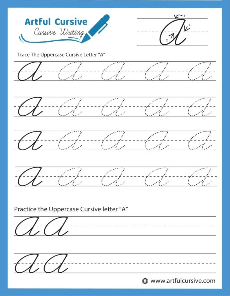 Download Free Printable Cursive Writing Worksheets - Artful Cursive with regard to Cursive Letters Worksheet Printable Free