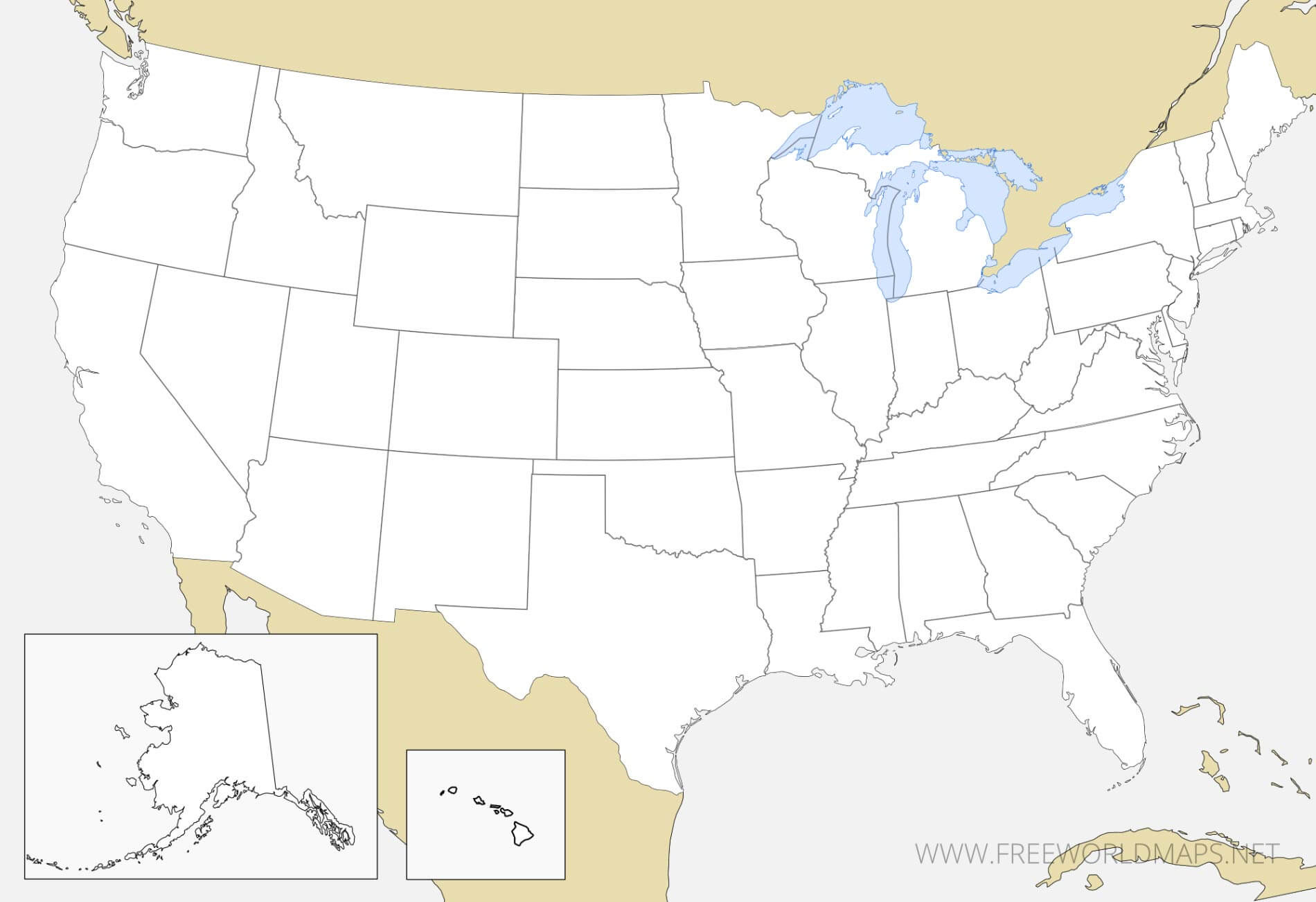 Download Free Us Maps throughout Free Printable Outline Map Of United States