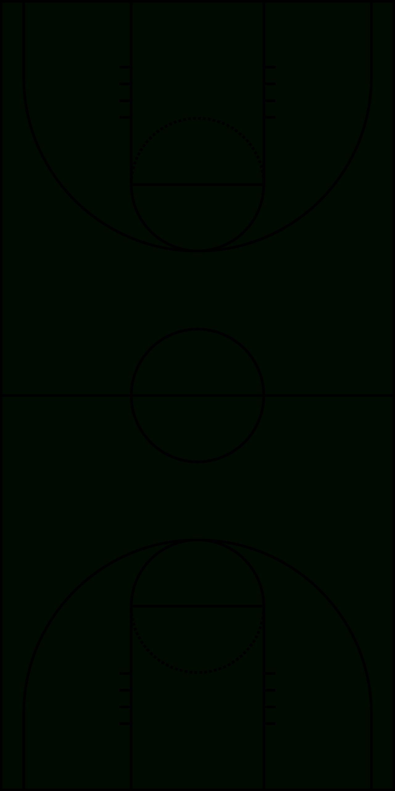 Download Hd Basketball Court Diagram Vertical Transparent Png intended for Free Printable Basketball Court
