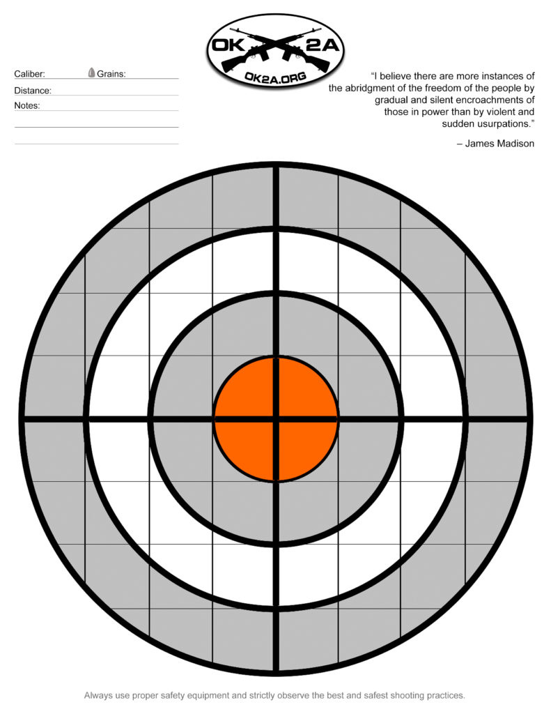 Download Printable Targets Here | Oklahoma 2Nd Amendment Association intended for Free Printable Shooting Targets