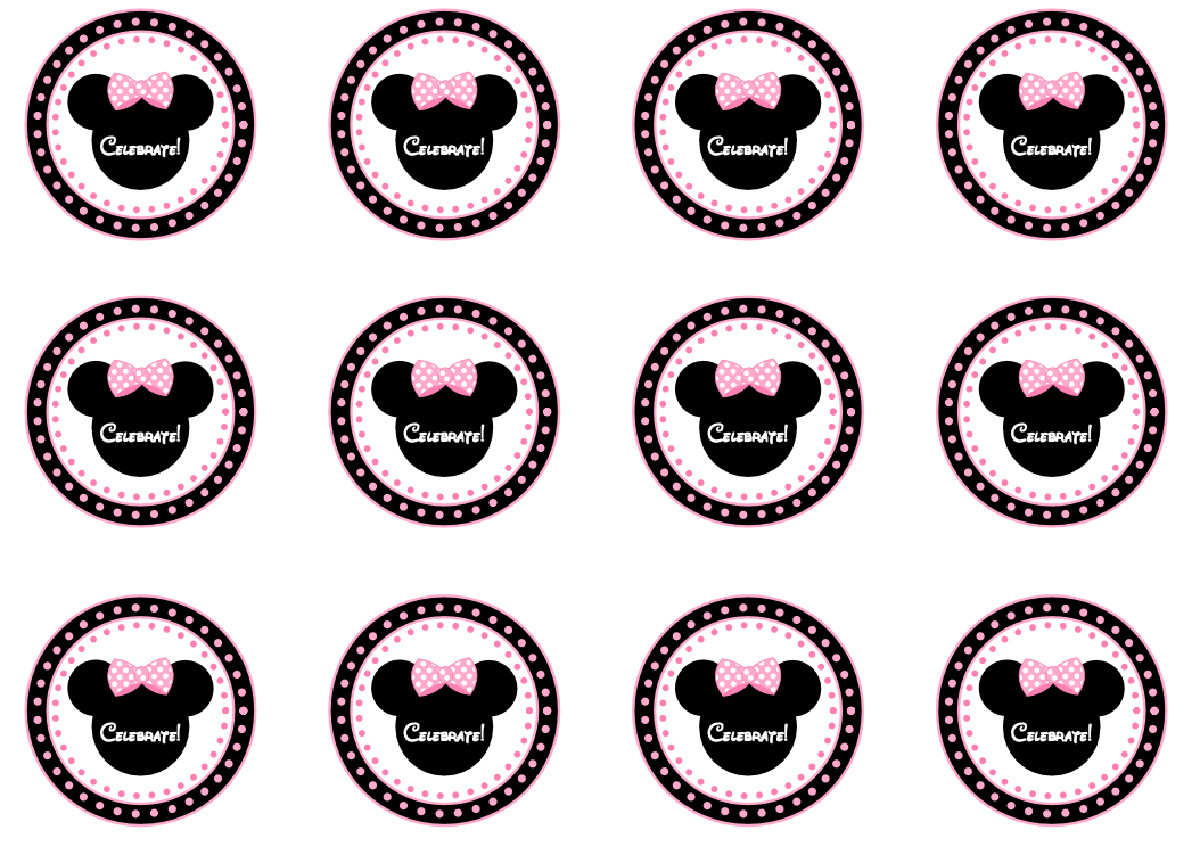 Download These Free Pink Minnie Mouse Party Printables! | Catch My inside Free Printable Minnie Mouse Cupcake Wrappers