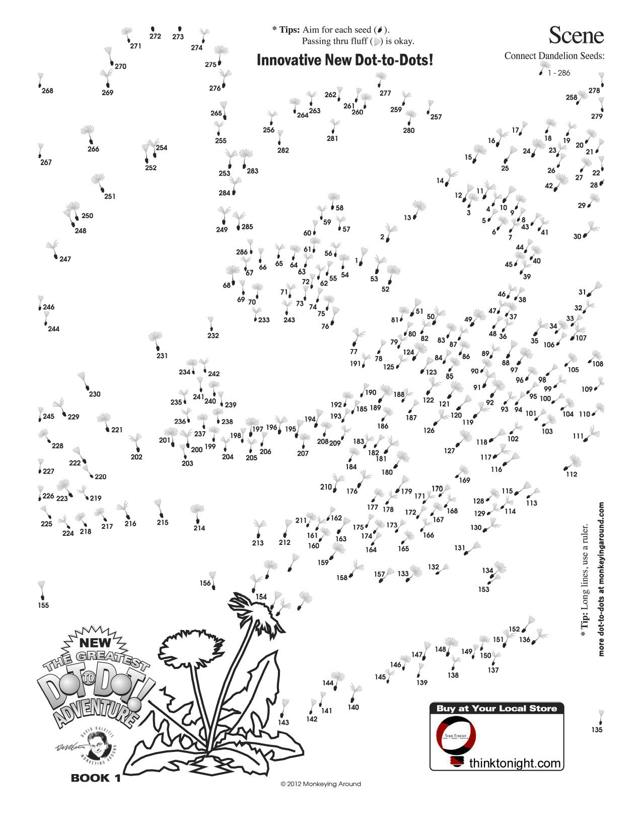 Downloadable Dot-To-Dot Puzzles within Connect The Dots For Adults Free Printable