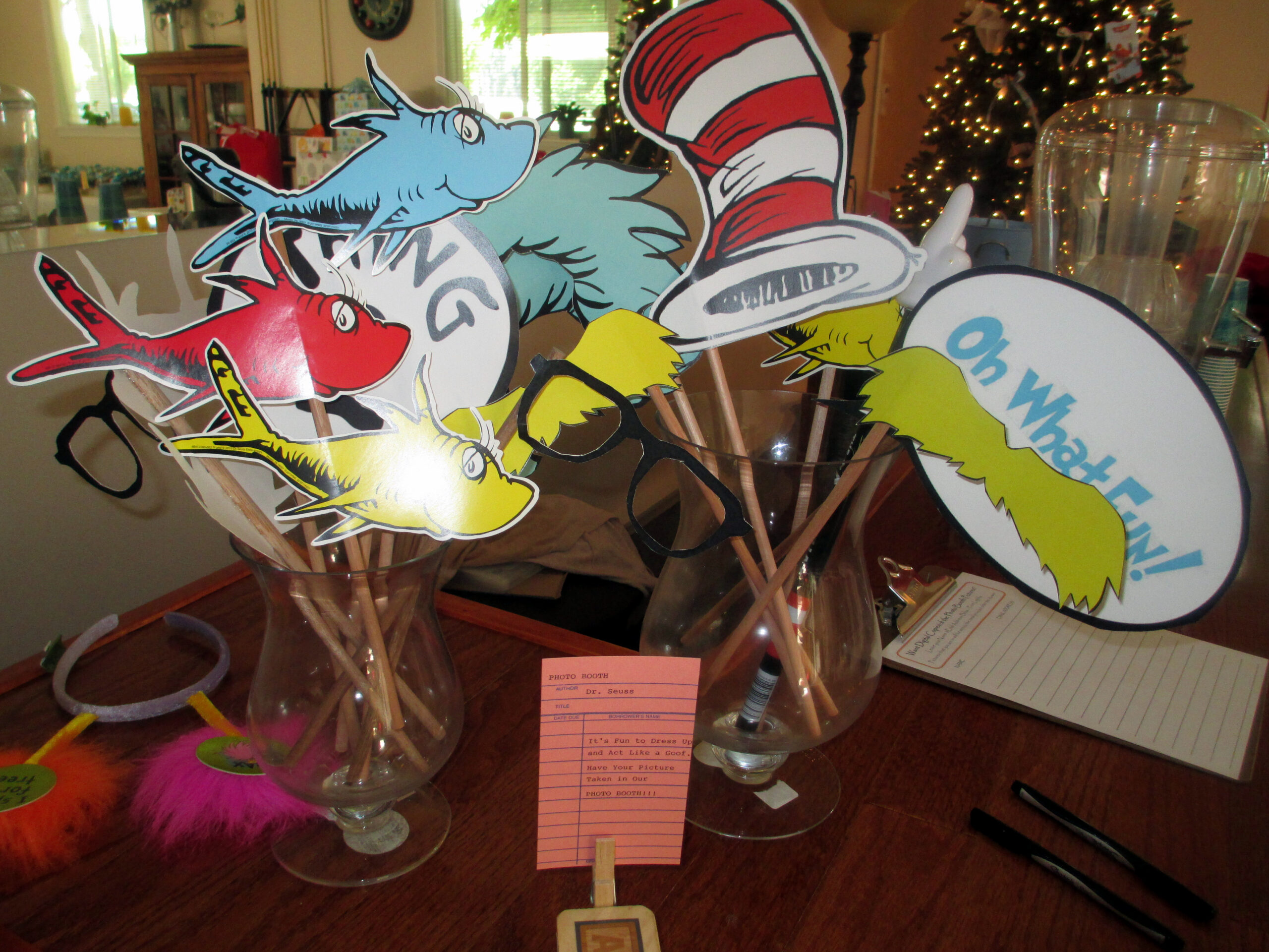 Dr. Seuss-Inspired Photo Booth & Props | My Sister Is Crafty for Free Printable Dr Seuss Photo Props