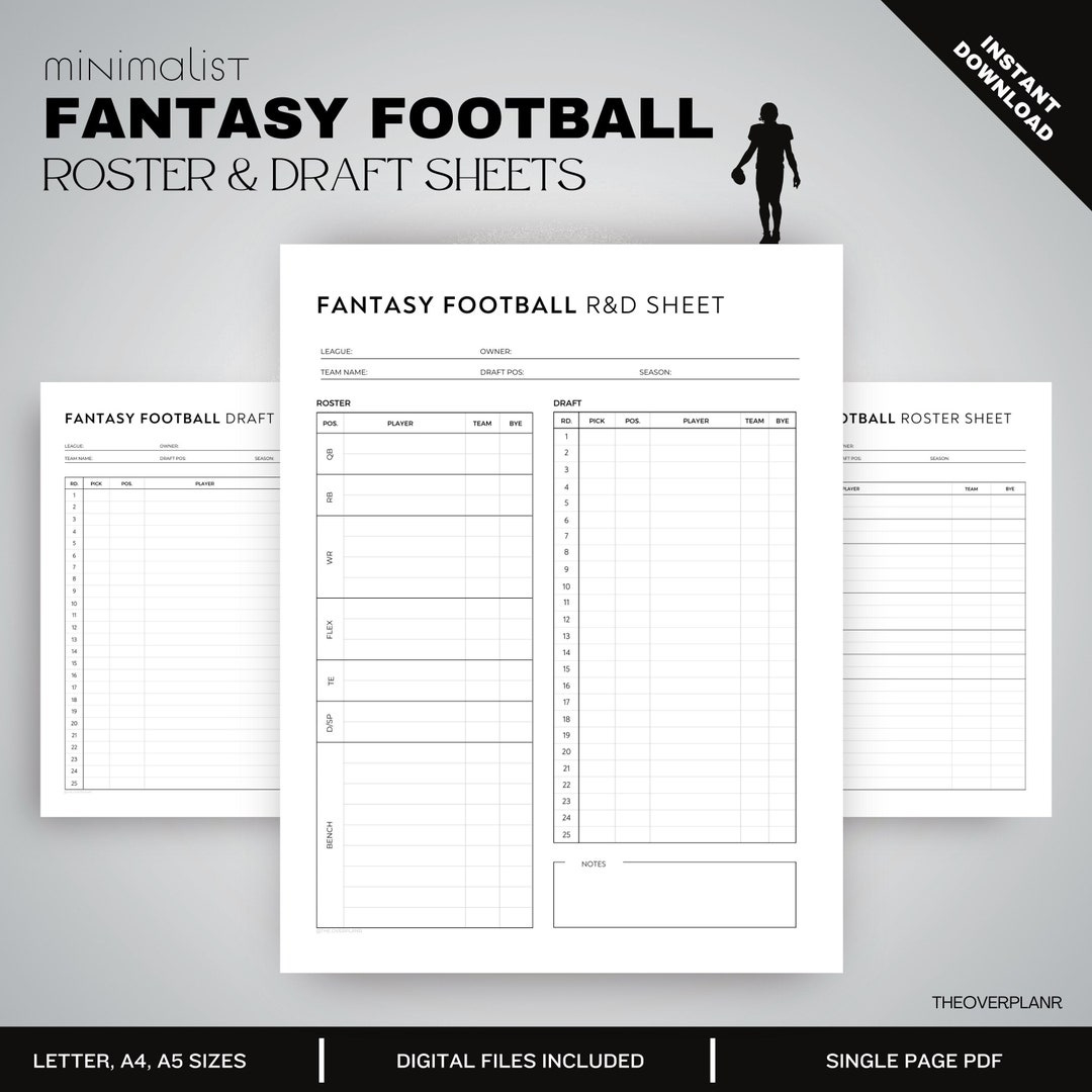 Draft Sheet Nfl Fantasy Football Draft Kit Fantasy Football Draft with regard to Free Fantasy Football Printable Draft Sheets
