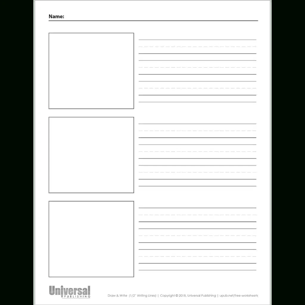 Draw & Write Paper | Free Printables - Universal Publishing inside Free Printable Writing Paper With Picture Box