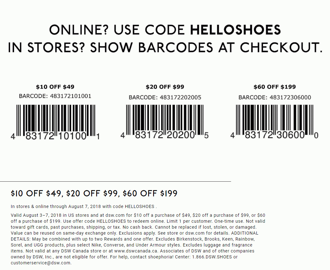 Dsw Shoes Promo Code Dsw 2019 Dsw Printable Dsw Vip Coupon regarding Free Printable Coupons For Dsw Shoes