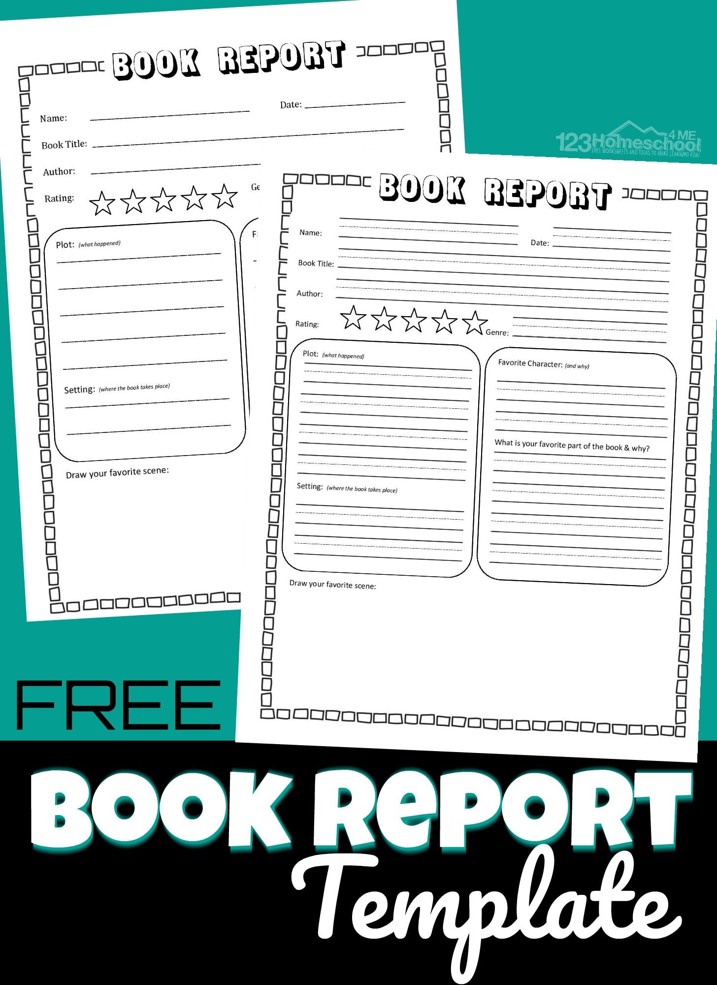 ✏️ Free Printable Book Report Template throughout Free Printable Books For 5Th Graders