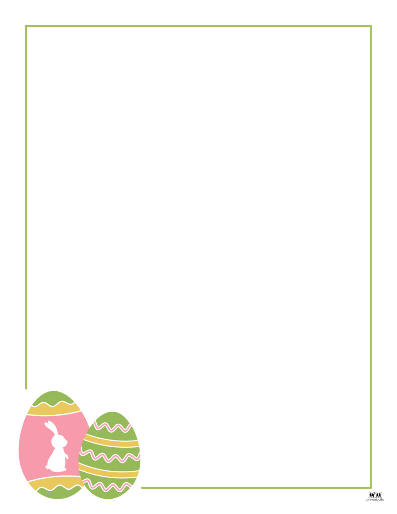 Easter Borders & Frames - 40 Pages | Printabulls inside Free Printable Easter Stationery