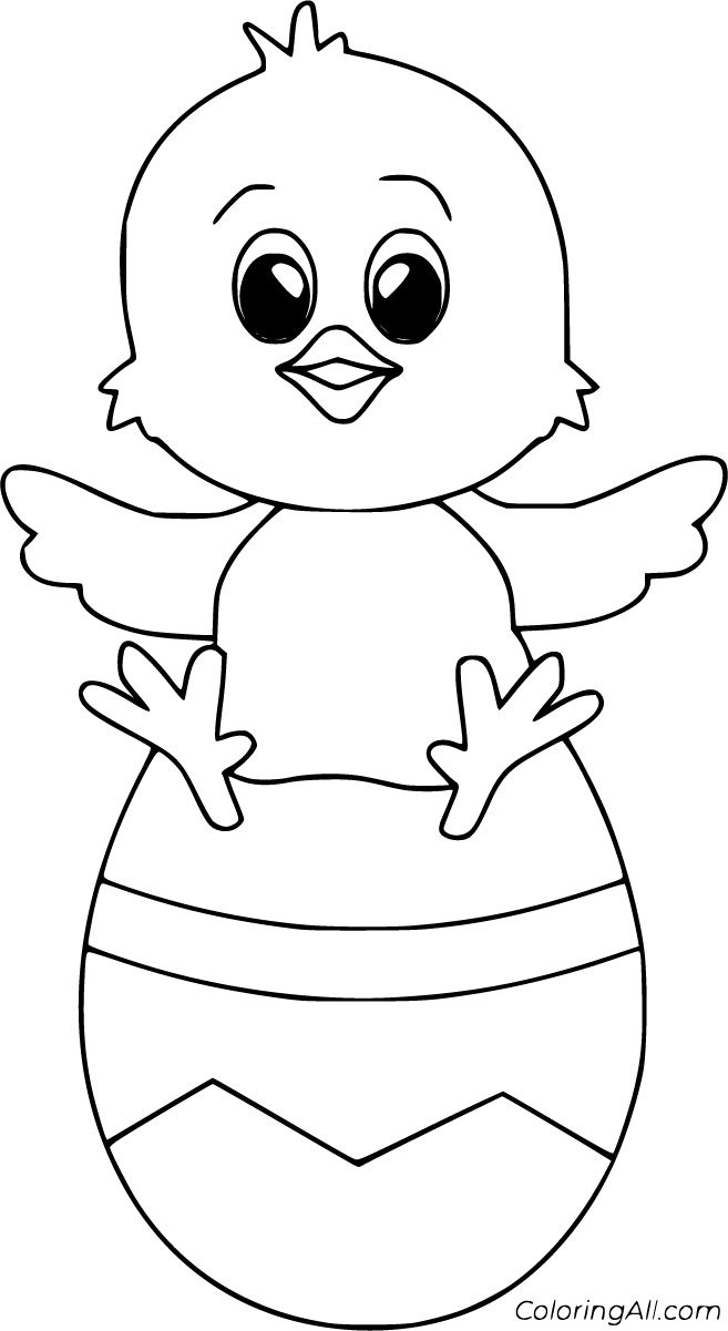Easter Chick Coloring Pages regarding Free Printable Easter Baby Chick Coloring Pages
