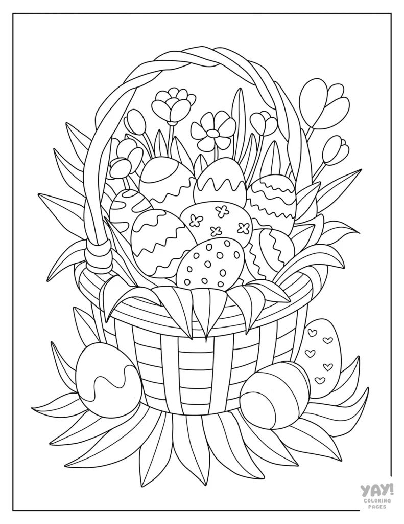 Easter Coloring Pages (Free Printables) with regard to Free Printable Coloring Pages Easter Basket