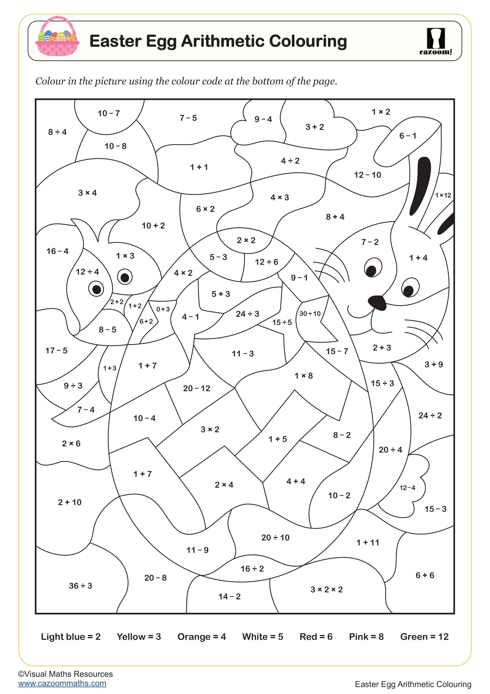 Easter Maths Worksheets - Printable Pdf Easter Maths Worksheets pertaining to Free Printable Easter Worksheets For 3Rd Grade