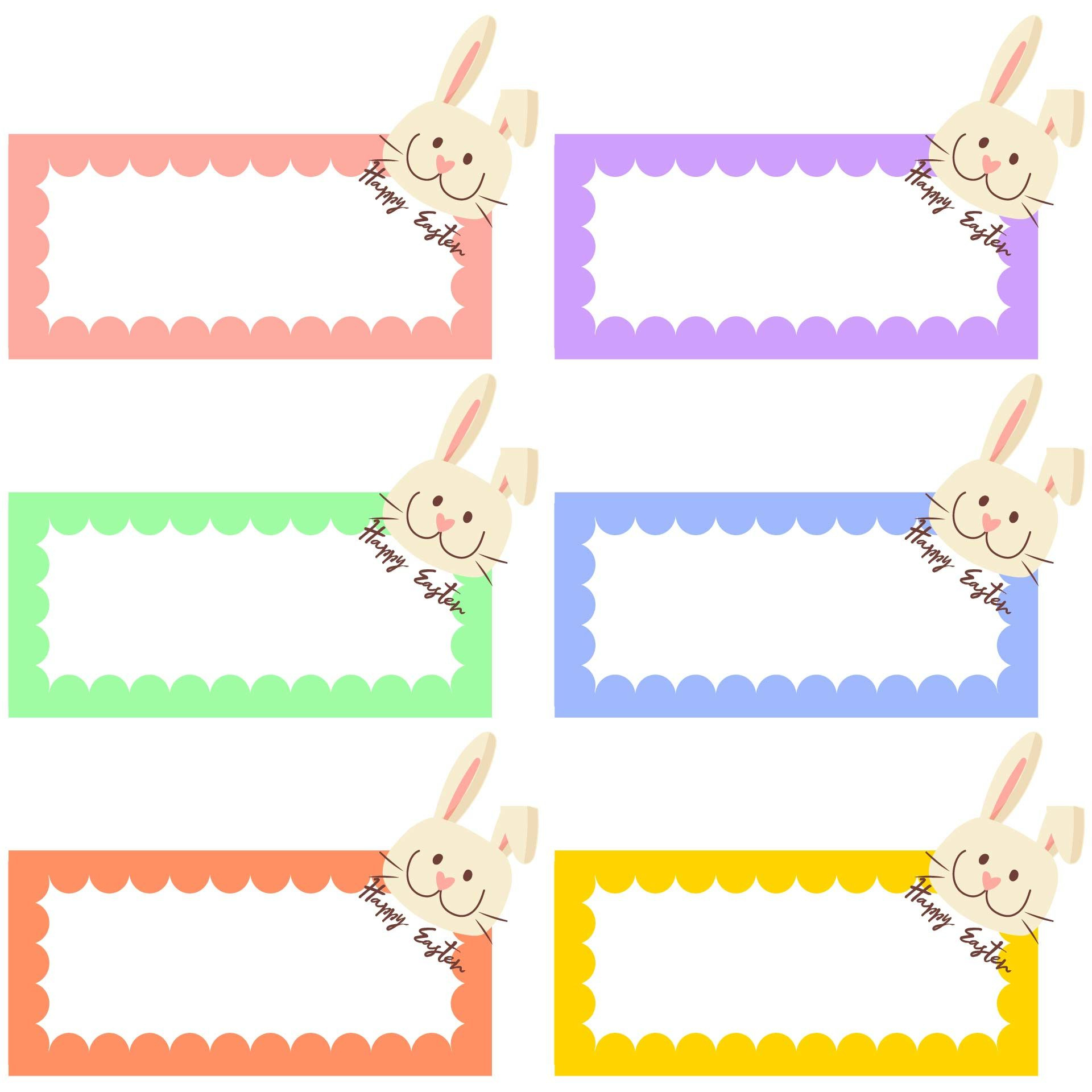 Easter Name Tag Labels - 10 Free Pdf Printables | Printablee in Free Easter Name Tags Printable