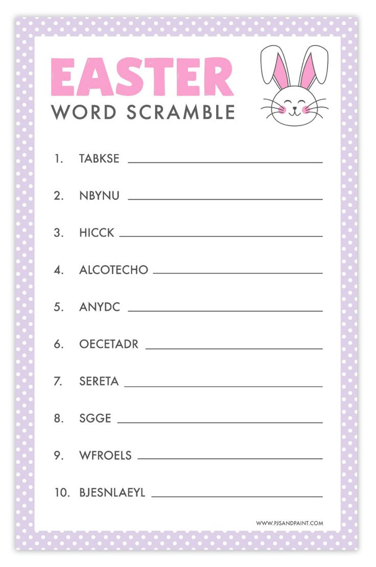Easter Word Scramble - Free Printable Easter Games And Activities with regard to Easter Games For Adults Printable Free