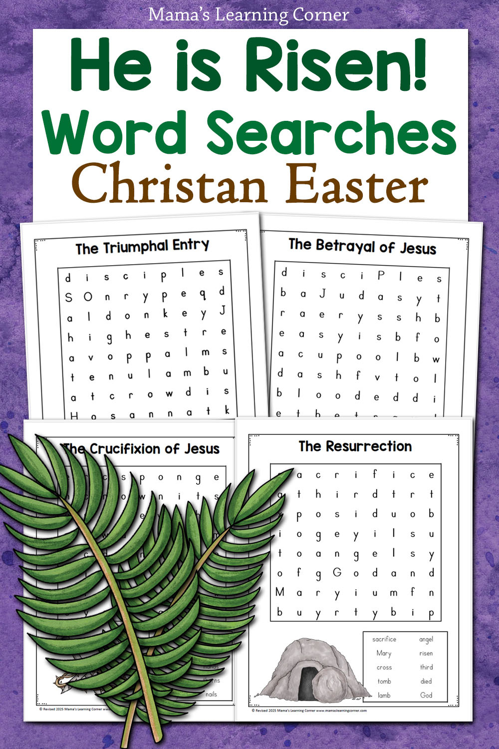 Easy Christian Easter Word Search Printable Packet - Mamas intended for Free Printable Religious Easter Word Searches
