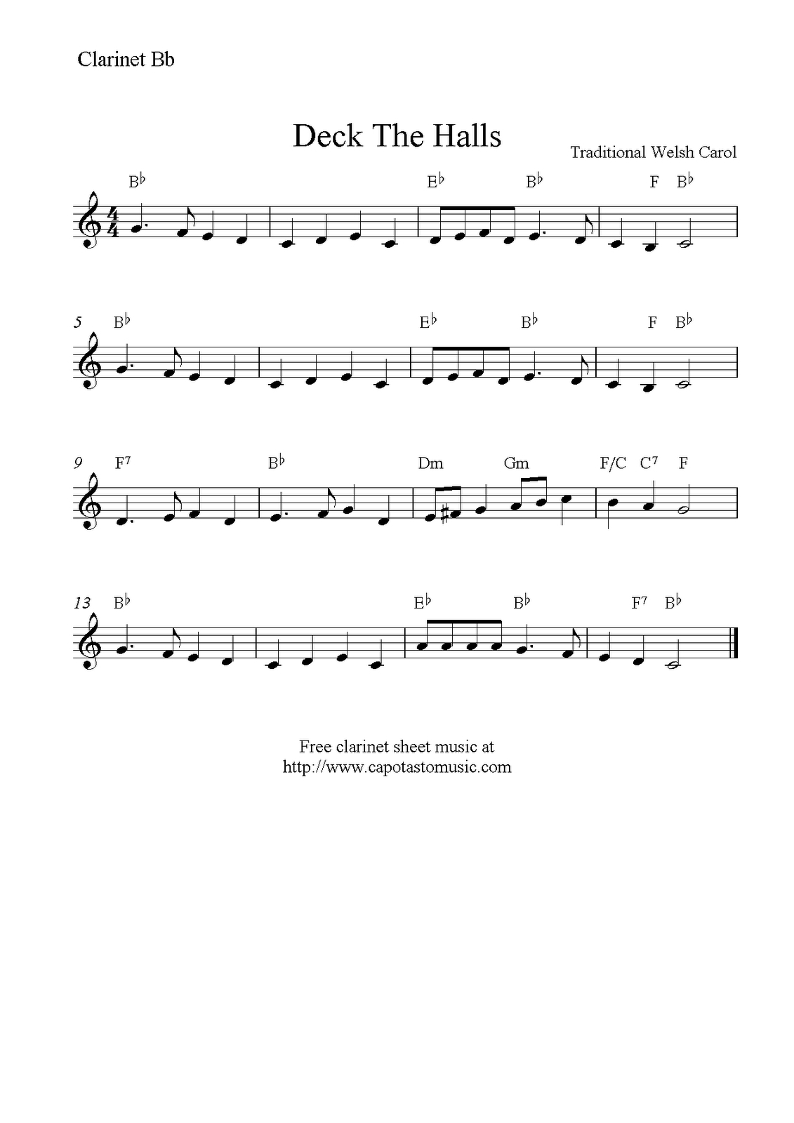 Easy Clarinet Christmas Music - Welcome To Quality Engineering intended for Free Printable Christmas Sheet Music For Clarinet