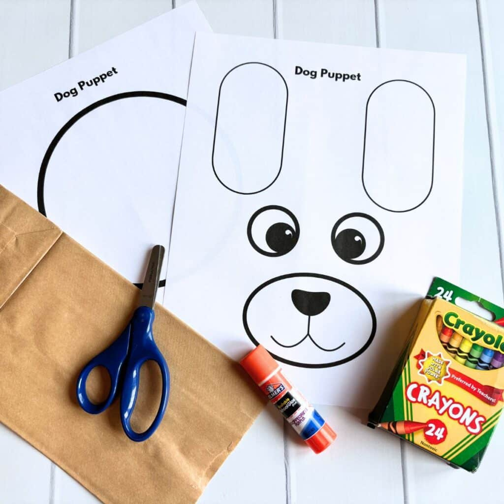Easy Dog Paper Bag Puppet (Free Printable Template!) - Simply Full with regard to Free Printable Paper Bag Puppet Templates