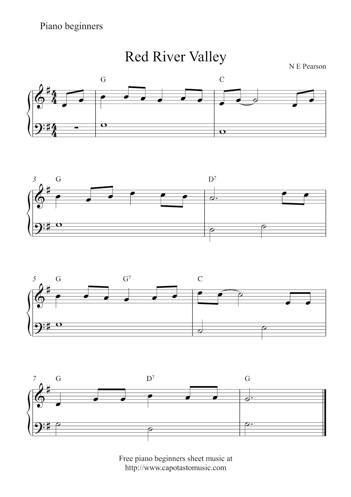 Easy Sheet Music For Beginners: Free Easy Beginner Piano Sheet for Free Printable Sheet Music For Piano Beginners Popular Songs